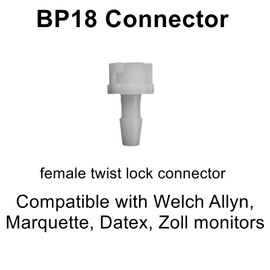 NIBP Cuff with BP18 Connectors for Neonate, 6-11 cm Reusable Dual Tube Nylon Replacement BP Cuff with Inner Airbag for Blood Pressure Monitor Machine