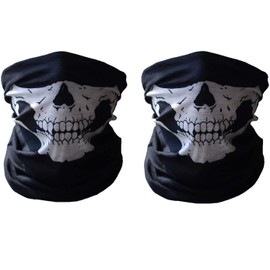 Tweal Tube Mask, Pack of 2 Balaclava Seamless Skull Face Tube Mask Motorcycle Face Mask, Dust Protection for Outdoor Use