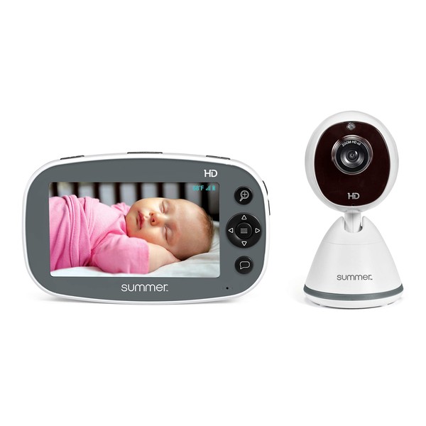 Summer Pure HD 4.5” Color Video Baby Monitor – 3-Level Digital Zoom Baby Monitor with 12x More Pixels – Features Digital Image Steering, Night Vision, Lullabies, White Noise, Temp Display, and More