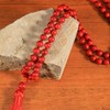Red Turquoise Heart Chakra Mala Necklac, Meditation Energized Handmade 108