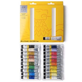 Winsor & Newton Galeria - Juego de tubos acrílicos (20 unidades, 20 farben en tubo de 12 ml), multicolor