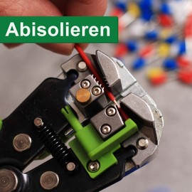 QUADRIOS GmbH Automatic Multifunctional Wire Stripper Set Self-Adjusting 0.25-6 mm² Crimping Pliers in Handle, Wire Cutter, Wire Cable Stripper, Cable Pliers with Crimping Function