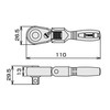 TONE Compact Short Oscillating Ratchet Handle (Hold Type) RH4FCHS Drive