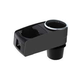 MIRAREED DK14-06 Twin Drink Holder, Black, Convert a Single Cup Holder into Two, Compatible with Packet Drinks, General Purpose