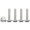 Drenky 50 Pcs 304 Stainless Steel M4 X 25mm Pan