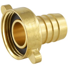 fittingteile Hose Nozzle with Wing Union Nut, Flat Sealing Brass