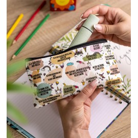 Sister Gift - Best Friend, Cosmetic Bag, Small Nature, Make Up Bag for Big Sister, Cosmetic Bag Small, Youth Initiation Gifts Girls, Sisters, natural, Unicorn Pencil Case