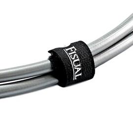 Fisual Chunky Reuseable Hook & Loop Cable Ties - 20 Pack Black