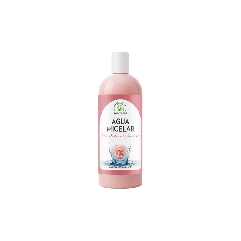 Agua Micelar De Rosas Con Ácido Hialurónico Facial (1 Litro)