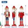 COMBIUBIU 30CM Wooden Nutcracker Christmas Decorations,Wooden Nutcracker Figures,Festive Collectible Nutcracker