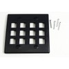 RiteAV - Keystone Wall Plate Double Gang 12-Port Black (1