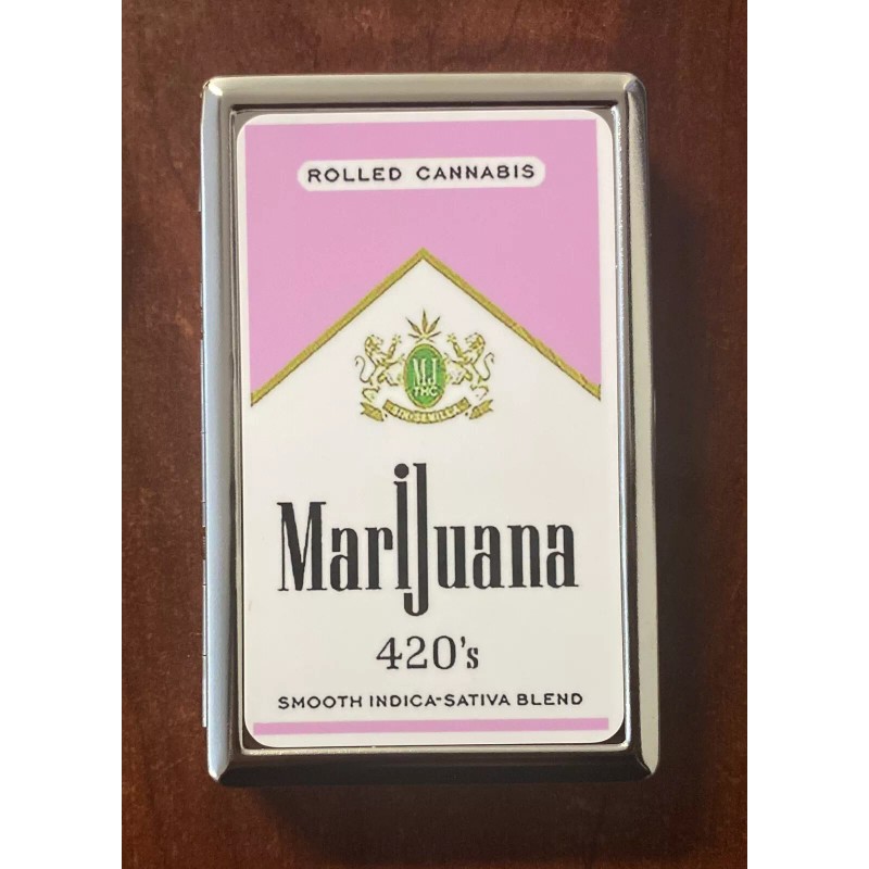 Sweet Cig Case Pink Parody Vintage Artwork Holds Kings &