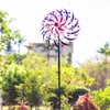 DREAMYSOUL Large Wind Spinners 20" Dia, Metal Patriotic Wind Sculpture