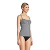 Lands' End Women Chlorine Resistant Tie Front Underwire Tankini Top