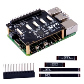 GeeekPi Quad FPC PCIe HAT for Raspberry Pi 5, B14 HAT 1 to 4 PCIe Interface with 40 Pin GPIO Pin Header for Raspberry Pi 5