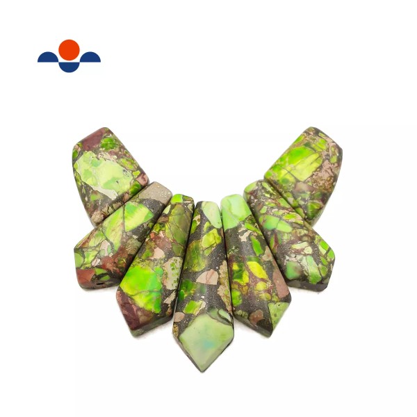 No Brand Light Green Sea Sediment Jasper Graduated Arrow Shape