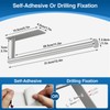 Paper Towel Holder - Self-Adhesive or Drilling, Brushed Nickel, Wall