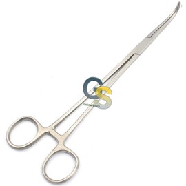 MIXTER FORCEPS FULL CURVED RIGHT ANGLE SERRATED JAWS (7.25") by G.S ONLINE STORE
