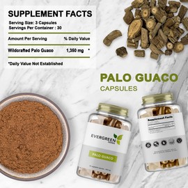 Evergreen Herbs Palo Guaco (Capsules (90 Count)) - Tamper Proof Seal to Ensure Freshness
