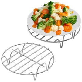 GSlife Instant Pot Steamer Rack - Stainless Steel Instant Pot Accessories, 2 Pack Steam Rack for 3, 6, 8 Qt Pressure Cooker, Cooking Cooling Steaming Baking Rack 7''