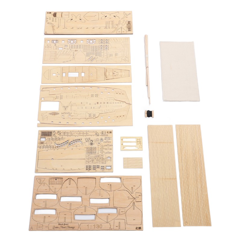1: 130 Wooden Model Sailboat Kit for Adults Improve Hands