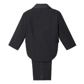 Dressy Daisy Toddler Boy Classic Fit Tuxedo Black Suit 5 Pieces Set Formal Wear Wedding Outfit Size 4T, with Vest