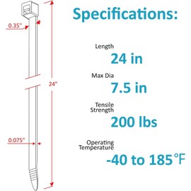 SWEED Pack of 50 600 mm Cable Ties Black Long Zip Cable Tie Large UV Resistant Black Cable Tie with 90 kg Tensile Strength Can Be Used Indoor and Outdoor Use