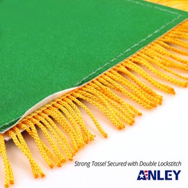 Anley 4 X 6 Inch Brazil Fringy Window Hanging Flag - Mini Flag Banner & Car Rearview Mirror Décor - Fringed & Double Sided - Brazilian Hanging Flag with Suction Cup