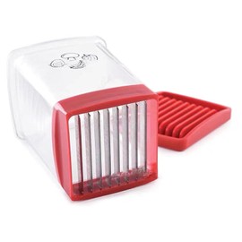 Cortador de tazas, multifuncional de frutas y verduras con placa de empuje de acero inoxidable para cortar frutas, utensilio de cocina portátil para huevo, plátano, fresa, verduras