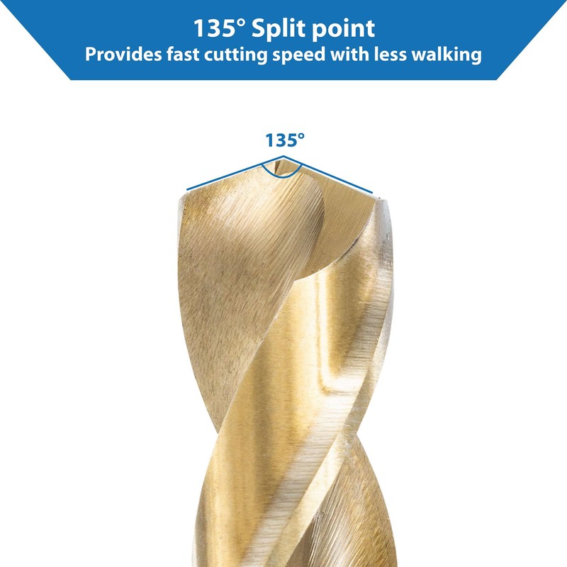 TJR® HSS-E M35 Diameter 10 mm Cobalt Twist Drill Levels