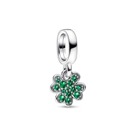 DATOUQI Four Leaf Clover Charm Four Leaf Charms 925 Sterling Silver Charms for Bracelets and Necklaces
