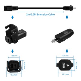K-MAINS 6FT 2-Prong Extension Power Cord Cable Lead Compatible with Limoss ZB-H290020-B MC140-29V 2A ZBH290020B Okin Chair Lift Control Class 2 Transformer