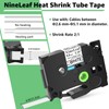 NineLeaf 3 Pack Compatible for Brother P-Touch 8.8mm Heat Shrink
