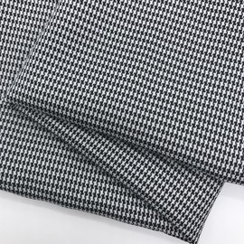 Black & White Mini Houndstooth Fabric Summer Weight 57" Wide x 1 Yard Cut