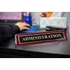 Piano Finished Rosewood Standard Engraved Desk Name Plate 'Administration', 2"