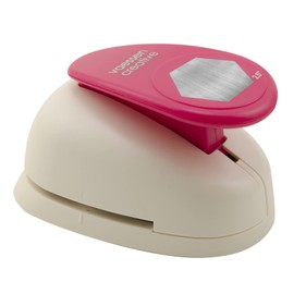 Vaessen Creative Craft Paper Punch, Hexagon, 2.5 Inch, for DIY Projects, Scrapbooking, Card Making and More, White/Pink