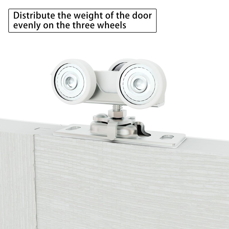 JUBEST Pocket Door Rollers Assembly, Commercial Grade Rollers Replacement, Top