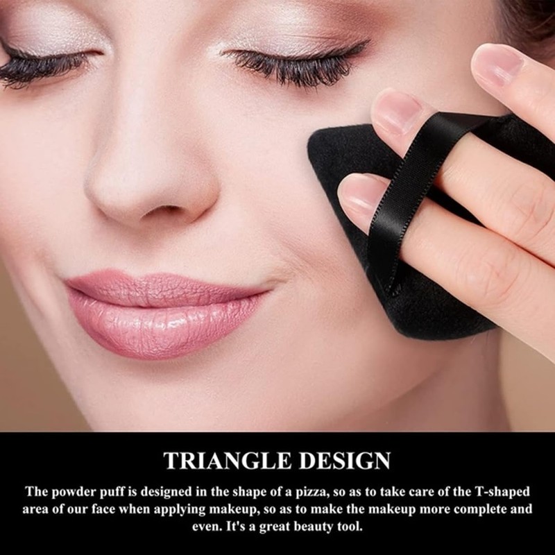 Pack of 4 Powder Puff Triangle Powder Puff Face Extral
