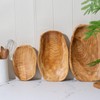 COSPRING Root Wood Serving Dish, Vintage Wooden Ring Dish, Appetizer