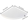 White Marble Corner Shower Shelf for Bathroom, 9'' x 9''