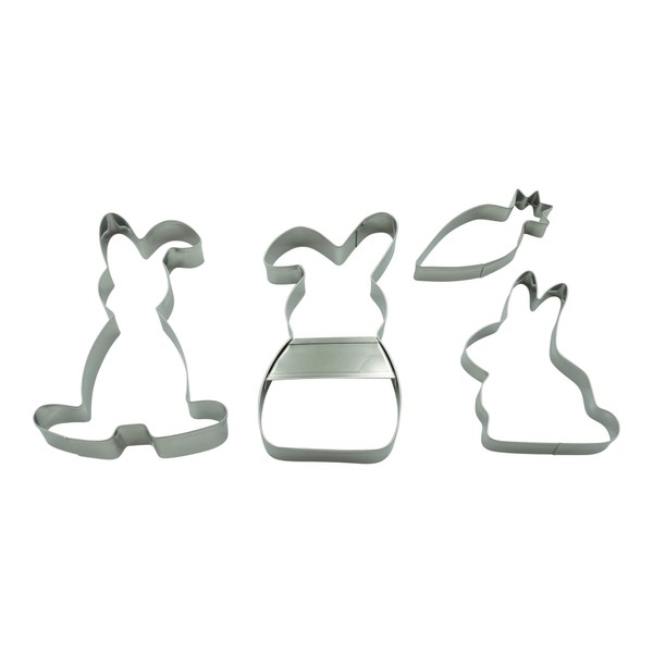BekkiB - Set of 4 Cookie Cutters "Rabbit & Carrot"