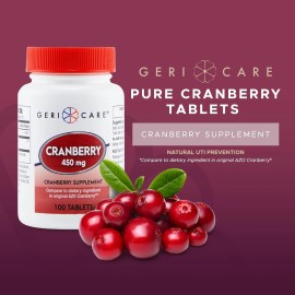 Geri-Care Gericare Cranberry Supplement 450mg 100 Tablets (3 Pack) Urinary Health