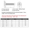 ANSIEDIO M10 Torx Socket Button Machine Screws Bolts, Stainless Steel
