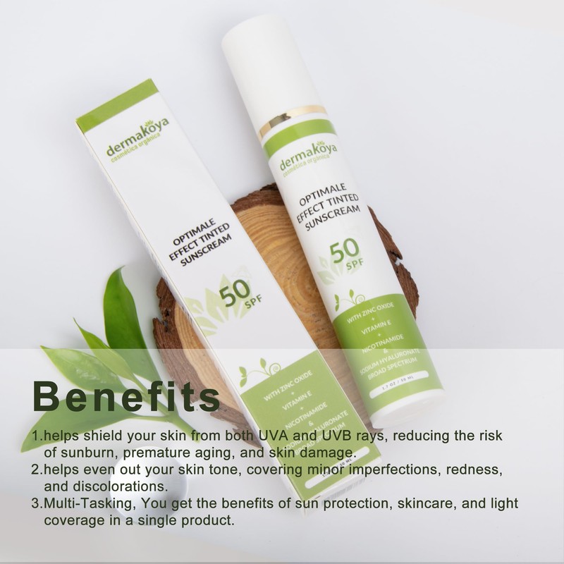 Dermakoya - Facial sunscreen with makeup coverage effect SPF 50.