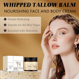 Hppsctink 50g Beef Tallow Creme, Beef Tallow Skincare, Rindfleisch Feuchtigkeitscreme, Feuchtigkeitsspendend & tiefgehend, Erhält die Elastizität der Haut, Feuchtigkeitscreme,cream