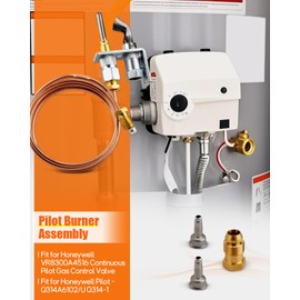 Urnqowuy Q314A4586 Pilot Burner with Thermocouple Assembly Fit for Honeywell, for Gas Furnaces Boilers and Water Heaters, Natural Gas and Propane Pilot Burner