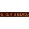 Metal Street Sign Biker's Blvd Harley Davidson Biker Cave Bar