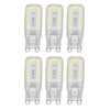 6pcs G9 LED Bulbs 7W Dimmable 360° Illumination Replacement Light