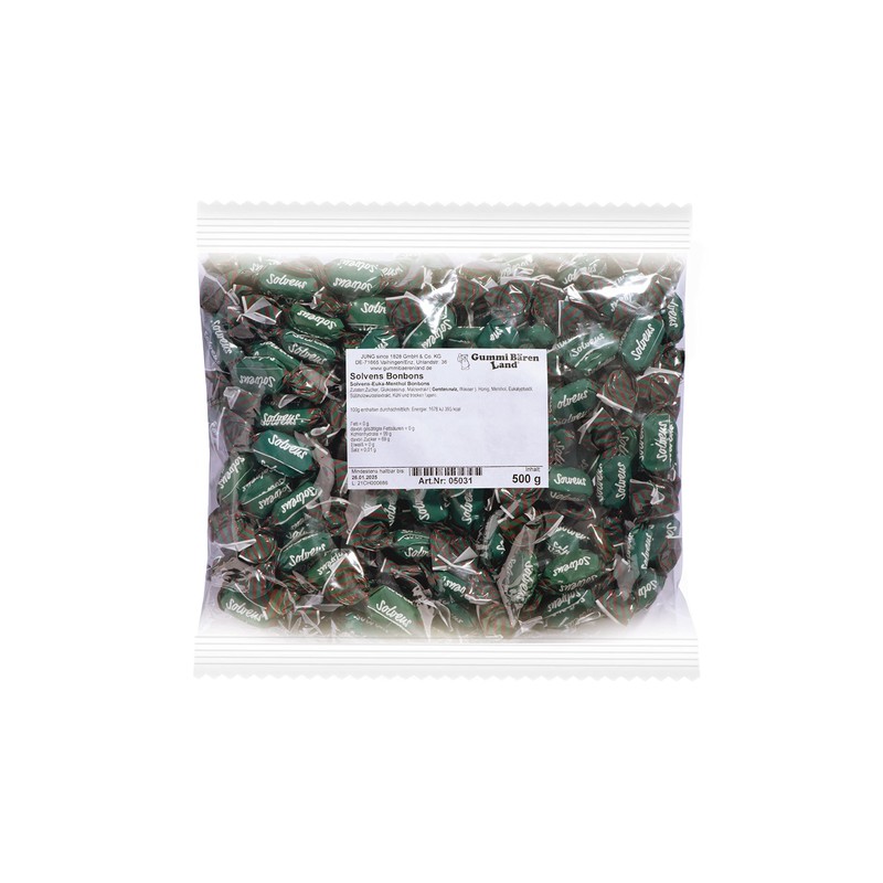 Solvens Candy, Eucalyptus, Menthol, 500g Bag