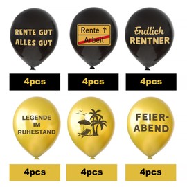 Pack of 24 Retirement Balloons Finally Retirees Latex Balloons Decoration Set Helium Balloons Decoration for Beginning of Retirement Gift for Men Women Farewell Party Retirement Retirement Party